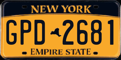NY license plate GPD2681