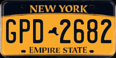 NY license plate GPD2682