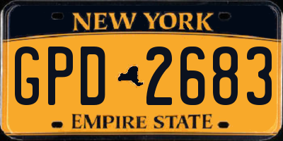 NY license plate GPD2683