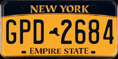 NY license plate GPD2684