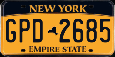 NY license plate GPD2685