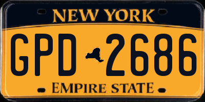 NY license plate GPD2686