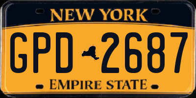 NY license plate GPD2687