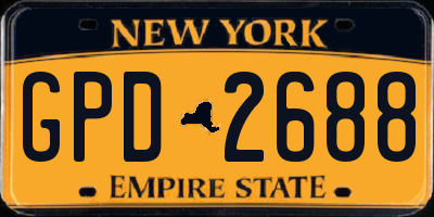 NY license plate GPD2688