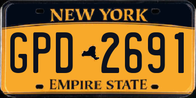 NY license plate GPD2691