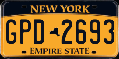 NY license plate GPD2693