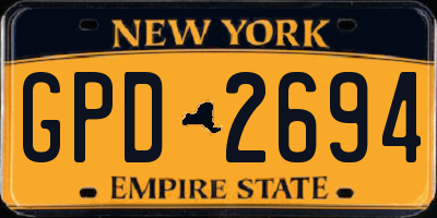 NY license plate GPD2694