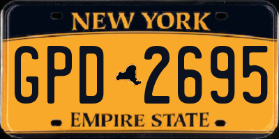 NY license plate GPD2695