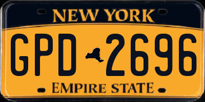 NY license plate GPD2696