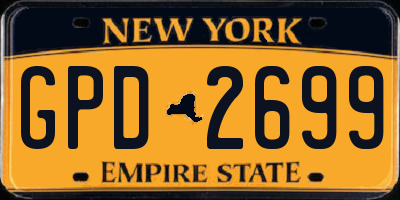NY license plate GPD2699