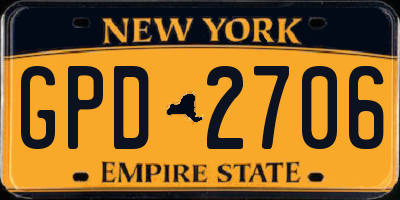 NY license plate GPD2706