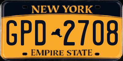 NY license plate GPD2708
