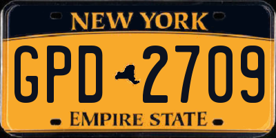 NY license plate GPD2709