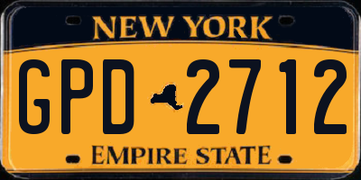NY license plate GPD2712