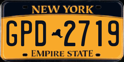 NY license plate GPD2719