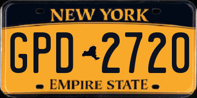NY license plate GPD2720