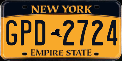NY license plate GPD2724