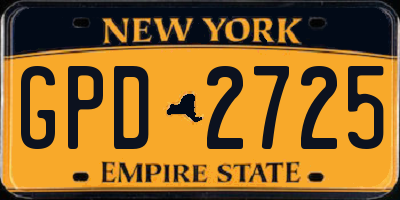 NY license plate GPD2725