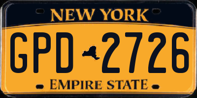 NY license plate GPD2726