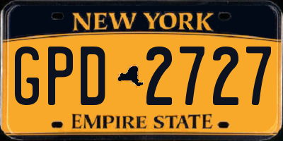 NY license plate GPD2727