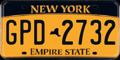 NY license plate GPD2732