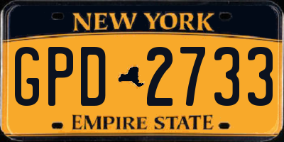 NY license plate GPD2733