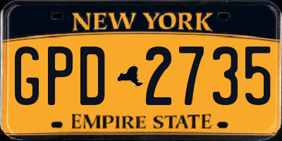 NY license plate GPD2735
