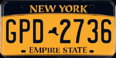 NY license plate GPD2736