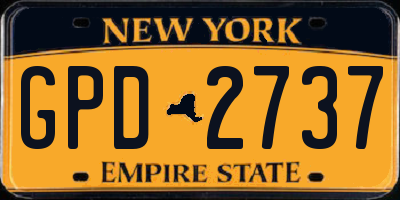 NY license plate GPD2737