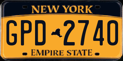 NY license plate GPD2740
