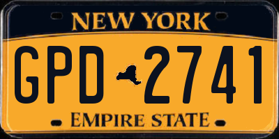 NY license plate GPD2741