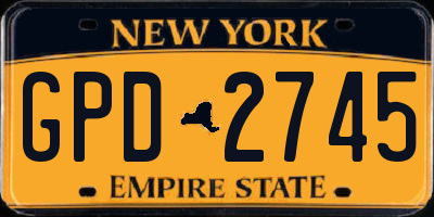 NY license plate GPD2745