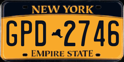 NY license plate GPD2746