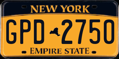 NY license plate GPD2750