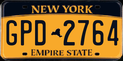 NY license plate GPD2764