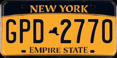 NY license plate GPD2770