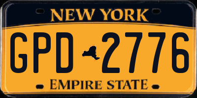 NY license plate GPD2776