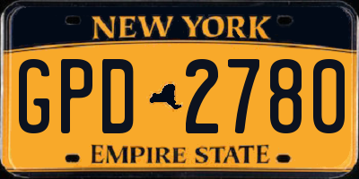 NY license plate GPD2780