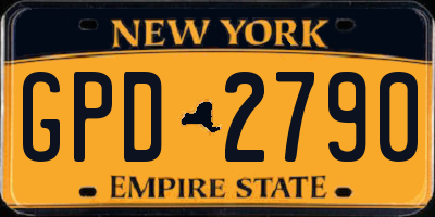 NY license plate GPD2790