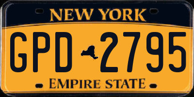 NY license plate GPD2795