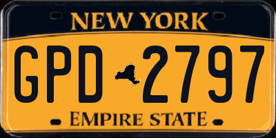 NY license plate GPD2797