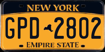 NY license plate GPD2802