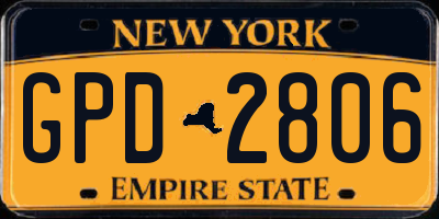 NY license plate GPD2806