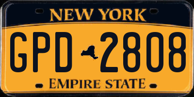 NY license plate GPD2808