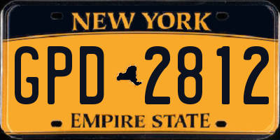 NY license plate GPD2812
