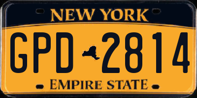 NY license plate GPD2814