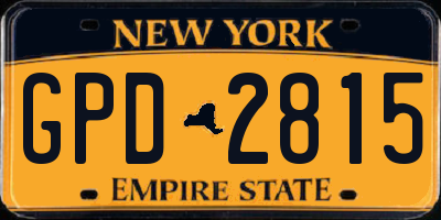 NY license plate GPD2815