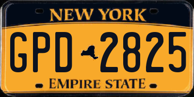 NY license plate GPD2825