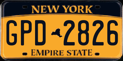 NY license plate GPD2826