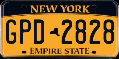 NY license plate GPD2828